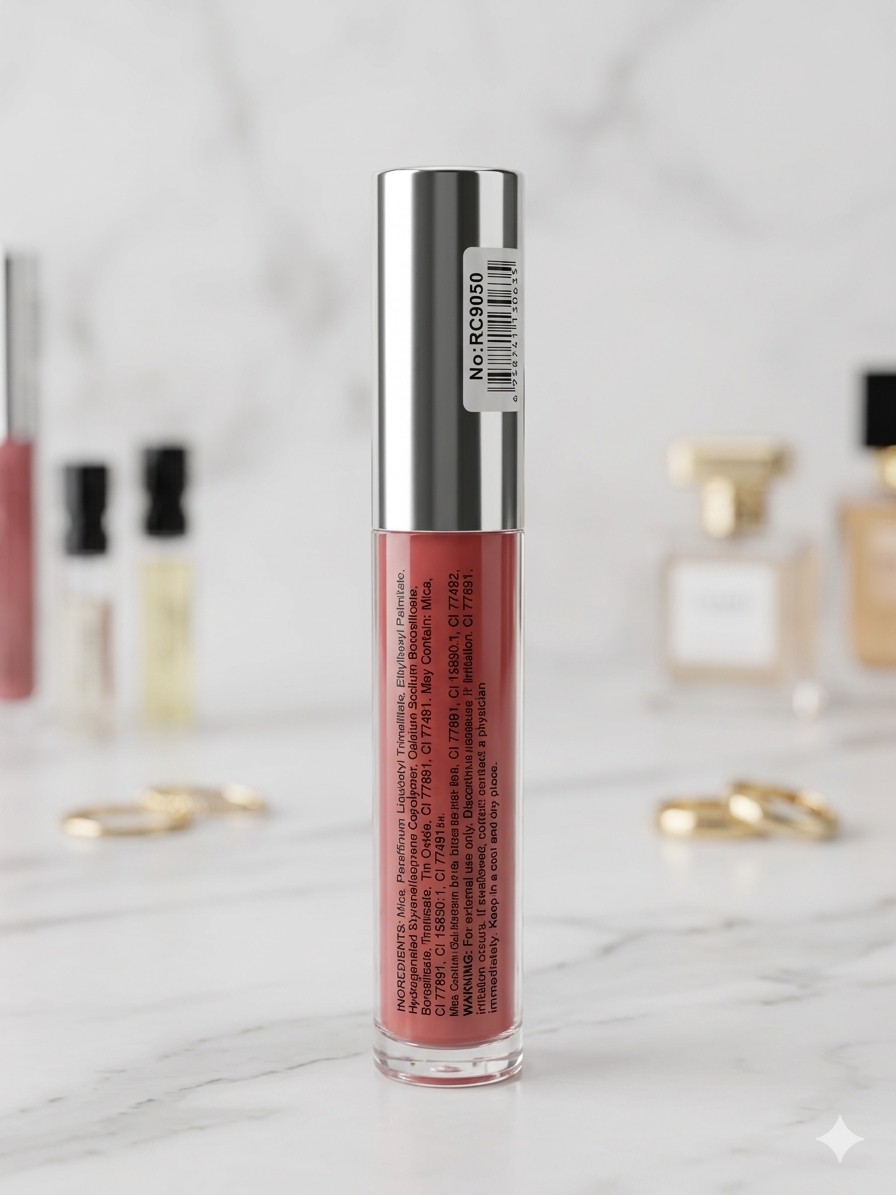 Romantic Color Glamour Lip Gloss - Glossy Red Finish